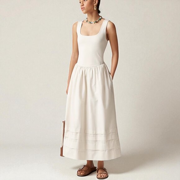 J. Crew Drop-waist mixy dress Size M - Picture 1 of 10